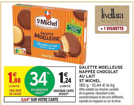 GALETTE MOELLEUSE NAPPÉE CHOCOLAT AU LAIT ST MICHEL