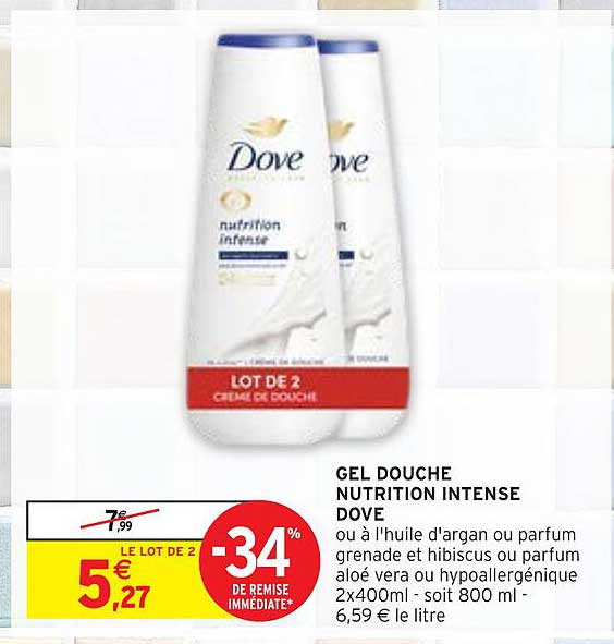 GEL DOUCHE NUTRITION INTENSE DOVE