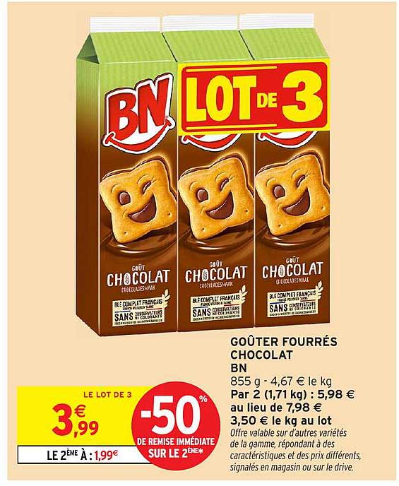 GOÛTER FOURRÉS CHOCOLAT BN