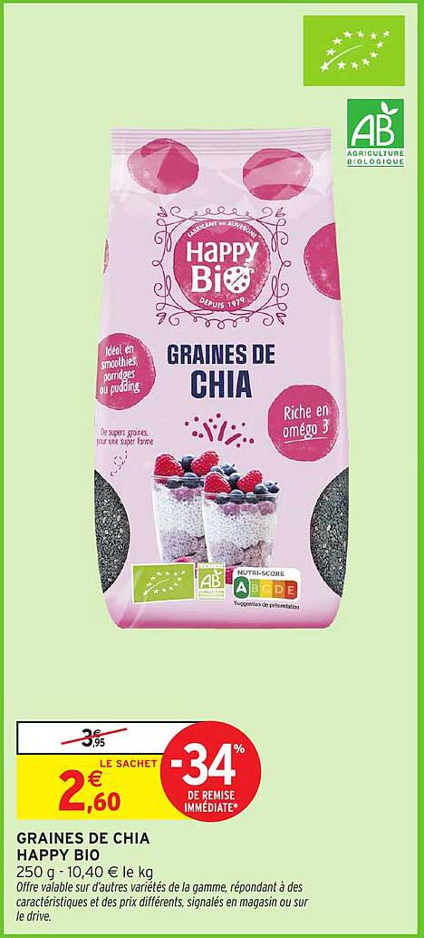 GRAINES DE CHIA HAPPY BIO