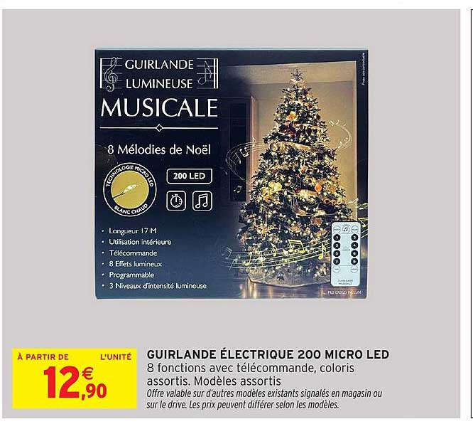 GUIRLANDE ÉLECTRIQUE 200 MICRO LED