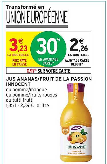 JUS ANANAS/FRUIT DE LA PASSION INNOCENT