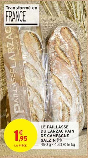 LE PAILLASSE DU LARZAC PAIN DE CAMPAGNE GALZIN