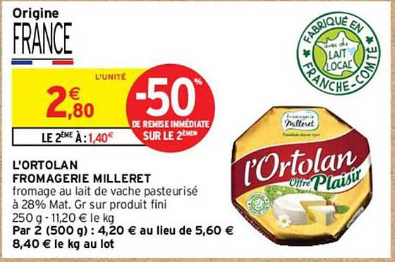 L'ORTOLAN FROMAGERIE MILLERET