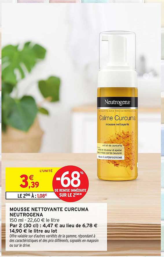 Mousse nettoyante Curcuma Neutrogena