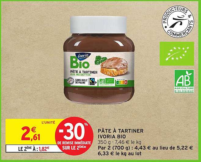 PÂTE À TARTINER IVORIA BIO