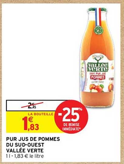 PUR JUS DE POMMES DU SUD-OUEST VALLÉE VERTE