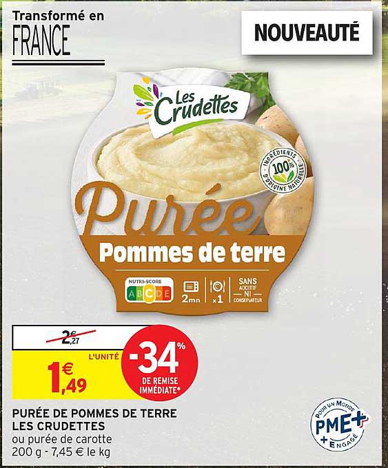 Purée Pommes de terre Les Crudettes