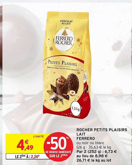 ROCHER PETITS PLAISIRS LAIT FERRERO