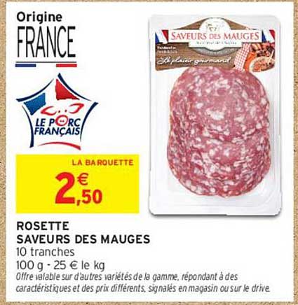 ROSETTE SAVEURS DES MAUGES