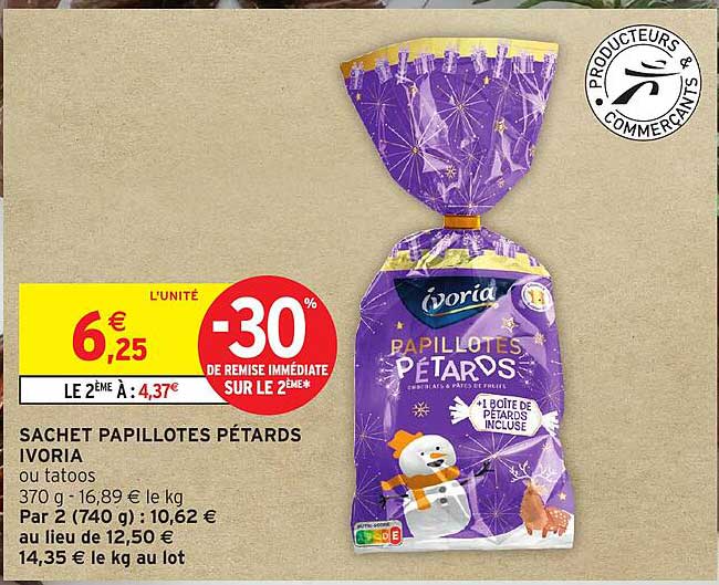 SACHET PAPILLOTES PÉTARDS IVORIA