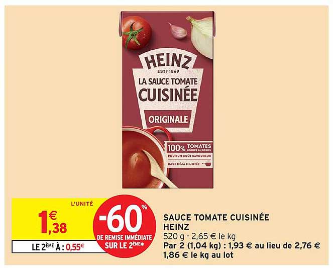 SAUCE TOMATE CUISINÉE HEINZ