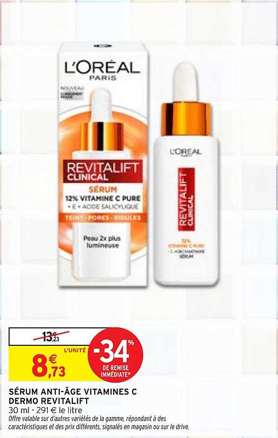 SÉRUM ANTI-ÂGE VITAMINES C DERMO REVITALIFT