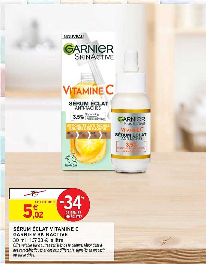 SÉRUM ÉCLAT VITAMINE C GARNIER SKINACTIVE