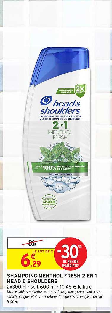 SHAMPOING MENTHOL FRESH 2 EN 1 HEAD & SHOULDERS