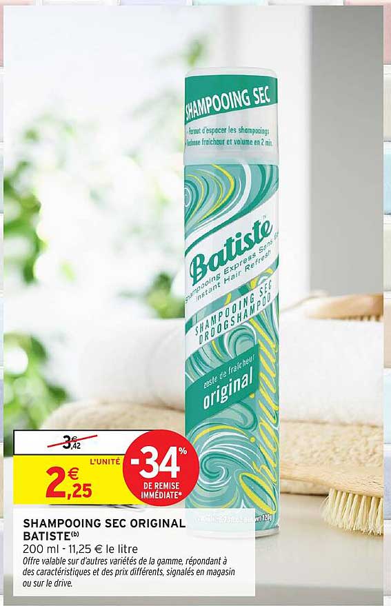 SHAMPOOING SEC ORIGINAL BATISTE