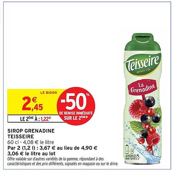 SIROP GRENADINE TEISSEIRE