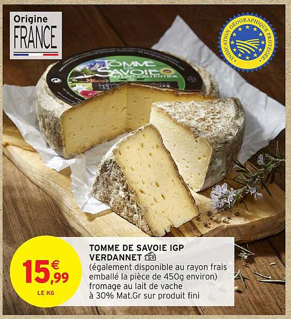 TOMME DE SAVOIE IGP VERDANNET