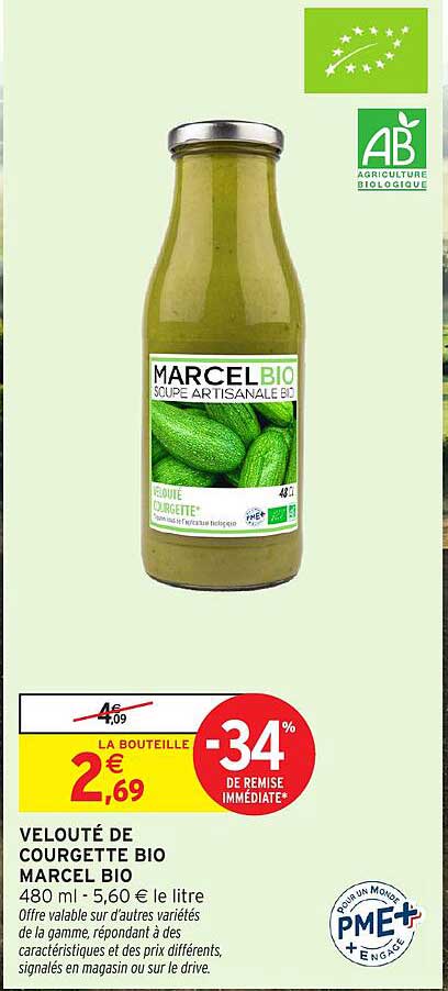 VELOUTÉ DE COURGETTE BIO MARCEL BIO