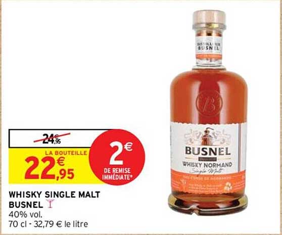 WHISKY SINGLE MALT BUSNEL