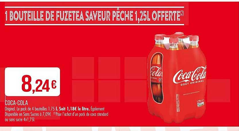 1 BOUTEILLE DE FUZETEA SAVEUR PÊCHE 1,25L OFFERTE