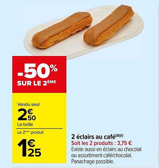 2 éclairs au café