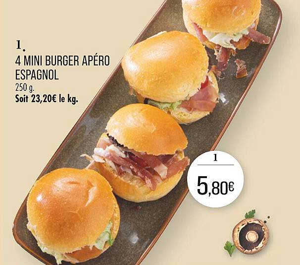 4 MINI BURGER APÉRO ESPAGNOL