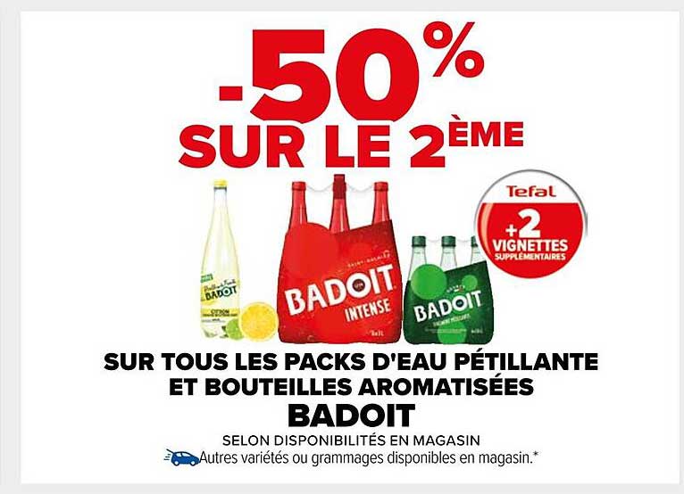 -50% SUR LE 2ÈME BADOIT