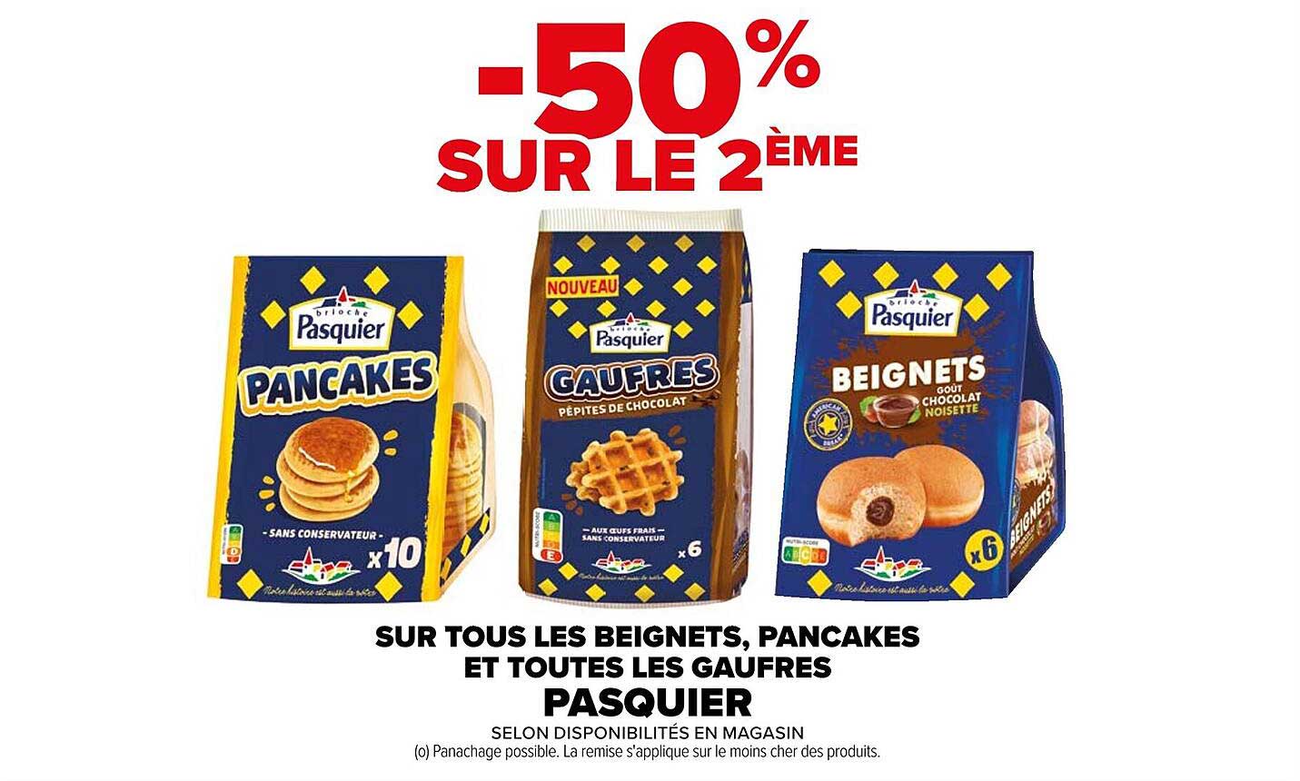 -50% SUR LE 2ÈME SUR TOUS LES BEIGNETS, PANCAKES ET TOUTES LES GAUFRES