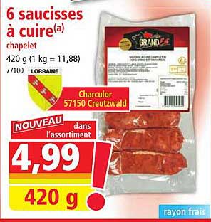 6 saucisses à cuire(a)