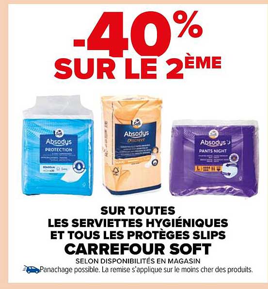 Absodys Protection, Absodys Discret, Pants Night Carrefour Soft