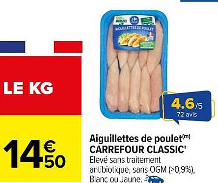 Aiguillettes de poulet(m) CARREFOUR CLASSIC'