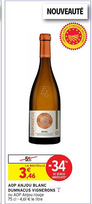 AOP ANJOU BLANC DUMNACUS VIGNERONS