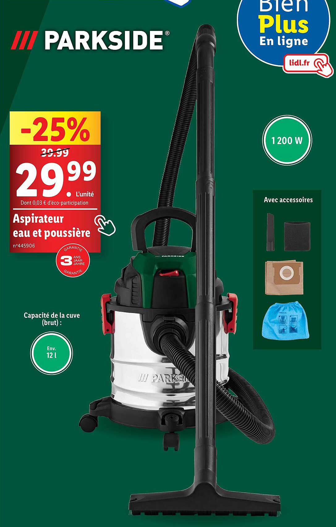 Aspirateur eau et poussière