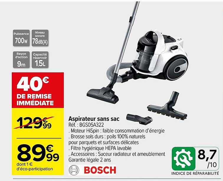 Aspirateur sans sac