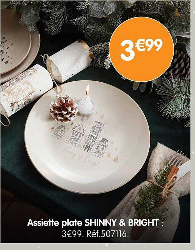 Assiette plate SHINNY & BRIGHT