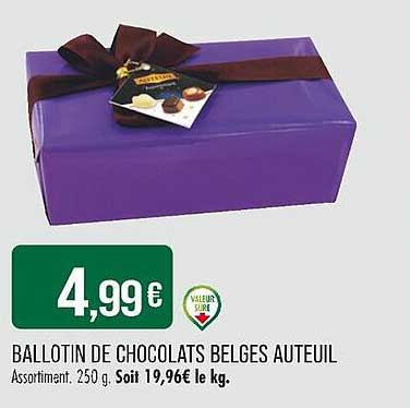 BALLOTIN DE CHOCOLATS BELGES AUTEUIL