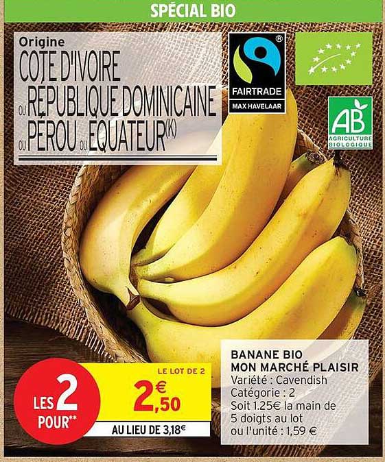 BANANE BIO MON MARCHÉ PLAISIR