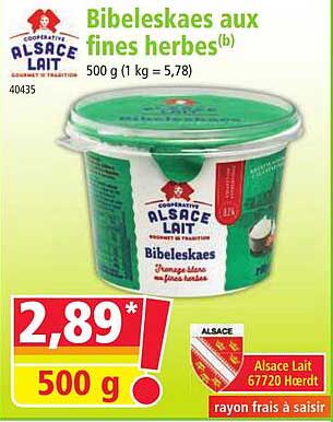 Bibeleskaes aux fines herbes