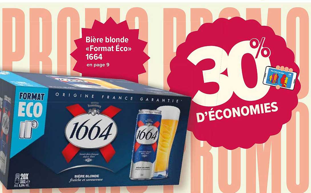 Bière blonde « Format Éco » 1664