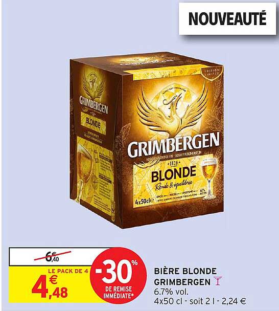 BIÈRE BLONDE GRIMBERGEN