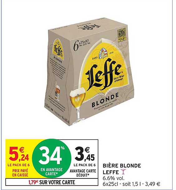 BIÈRE BLONDE LEFFE