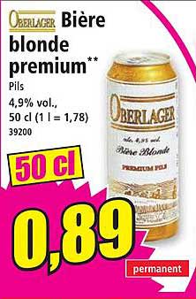 Bière blonde premium