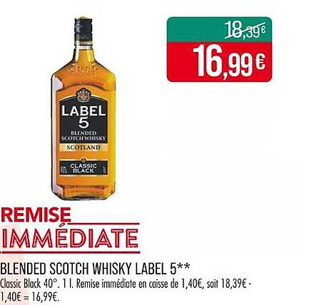 BLENDED SCOTCH WHISKY LABEL 5**