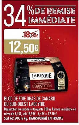 BLOC DE FOIE GRAS DE CANARD DU SUD-OUEST LABEYRIE