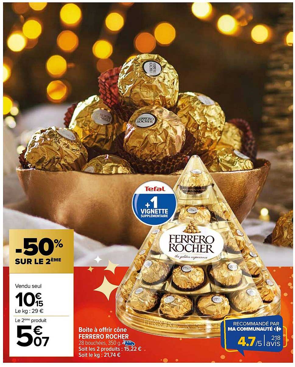 Boîte à offrir cône FERRERO ROCHER