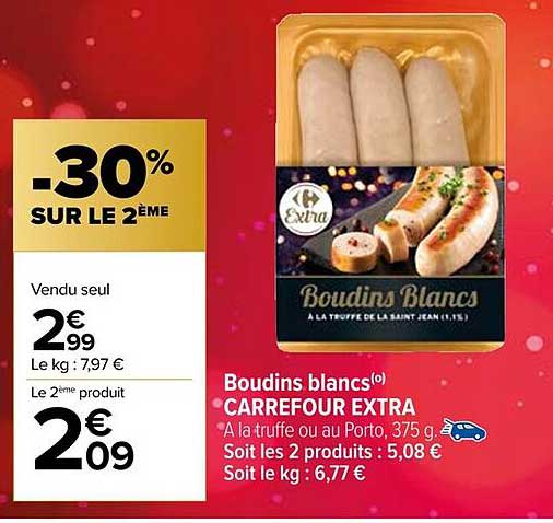 Boudins blancs CARREFOUR EXTRA