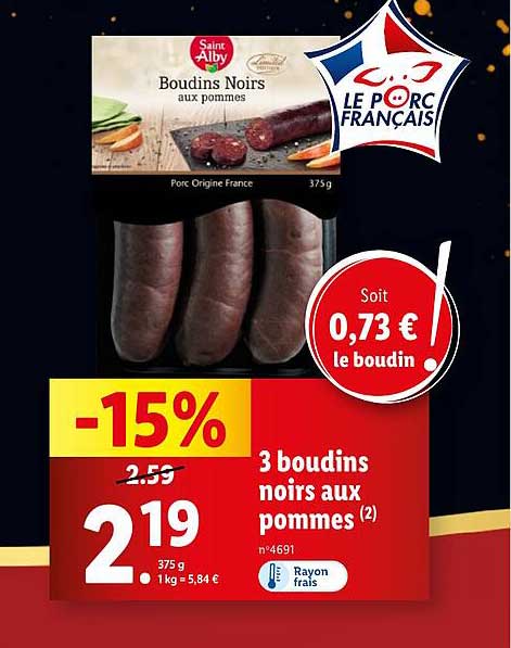 Boudins noirs aux pommes