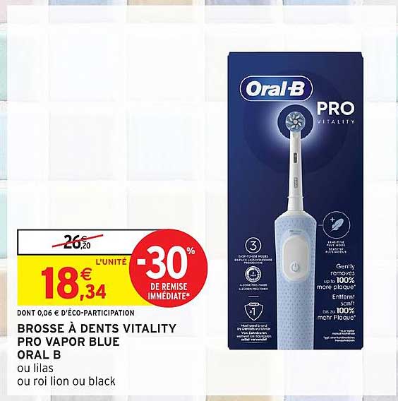 BROSSE À DENTS VITALITY PRO VAPOR BLUE ORAL B