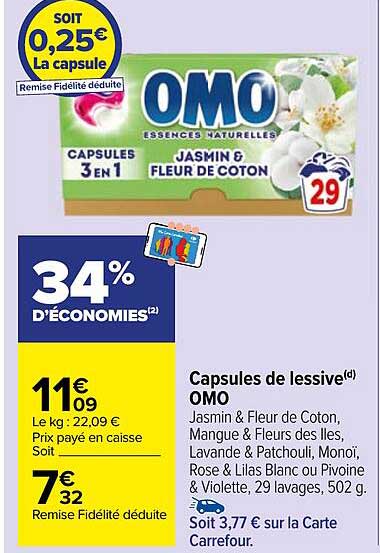 Capsules de lessive(d) OMO